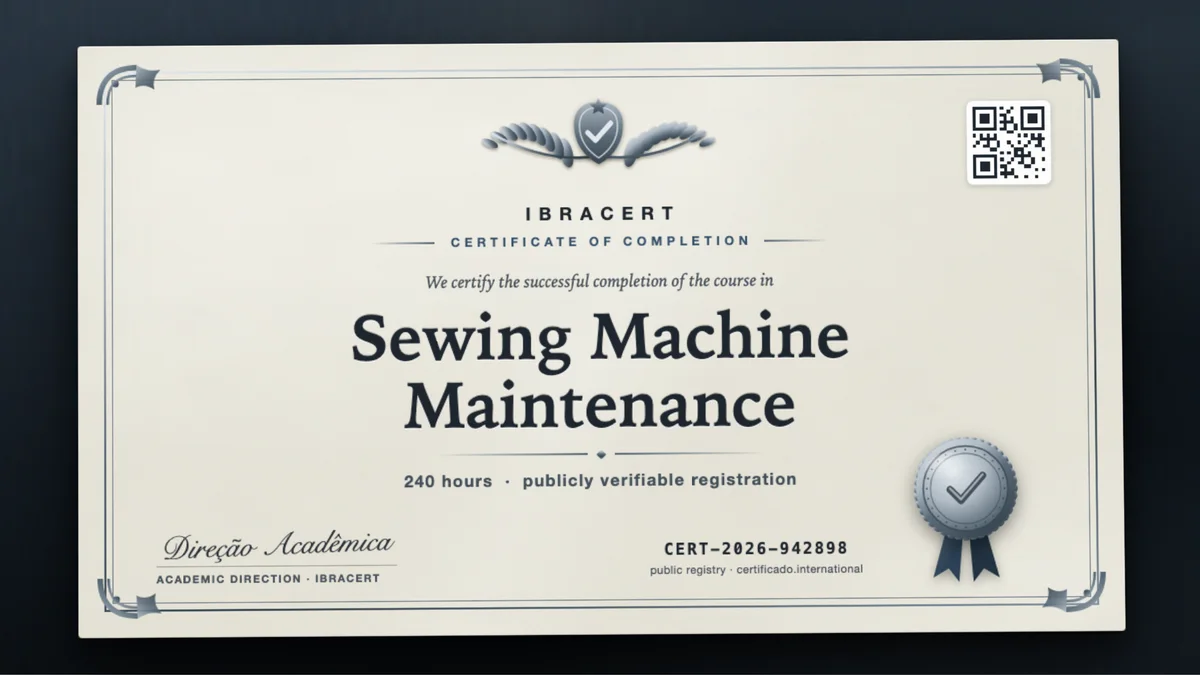 Cover of the Sewing Machine Maintenance course