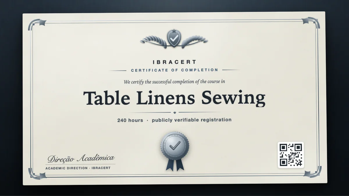 Cover of the Table Linens Sewing course