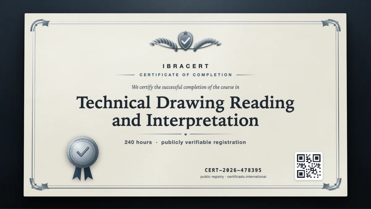 Cover of the Technical Drawing Reading and Interpretation course