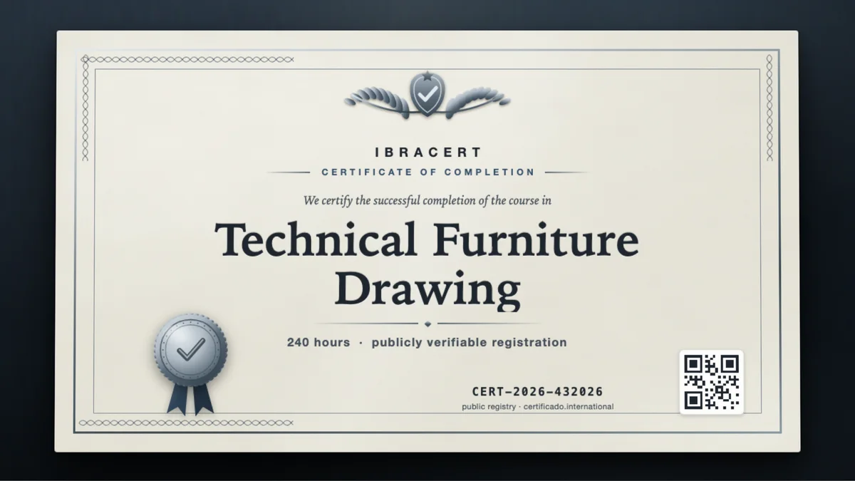 Cover of the Technical Furniture Drawing course