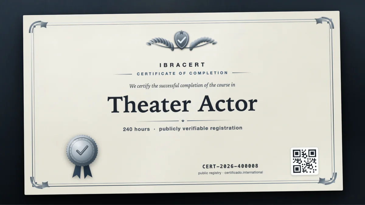 Cover of the Theater Actor course
