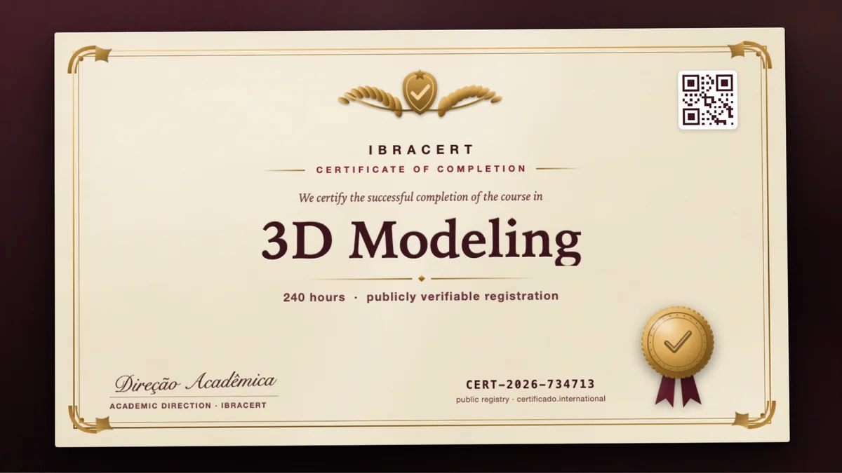 Cover of the 3D Modeling course