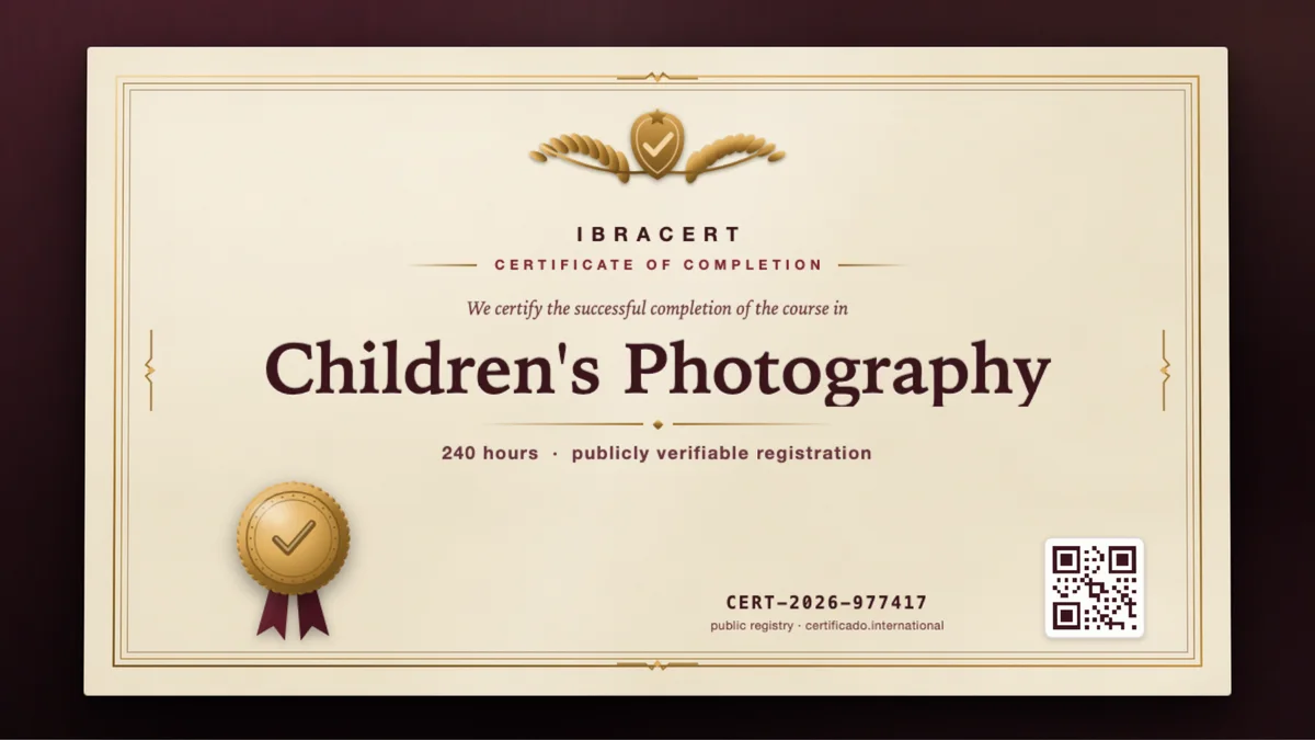 Cover of the Children's Photography course