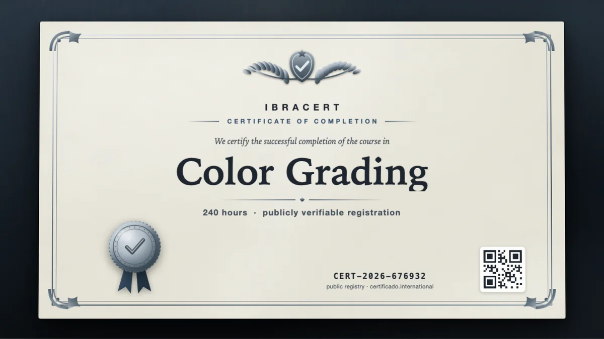 Cover of the Color Grading course