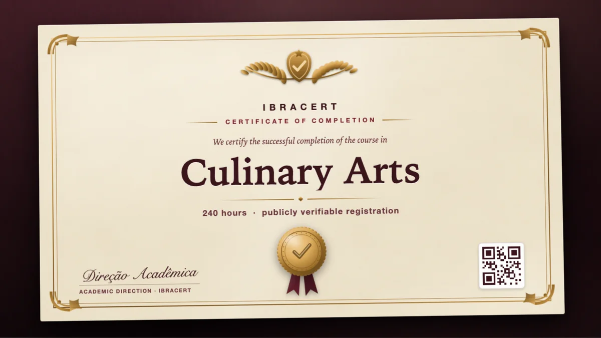 Cover of the Culinary Arts course