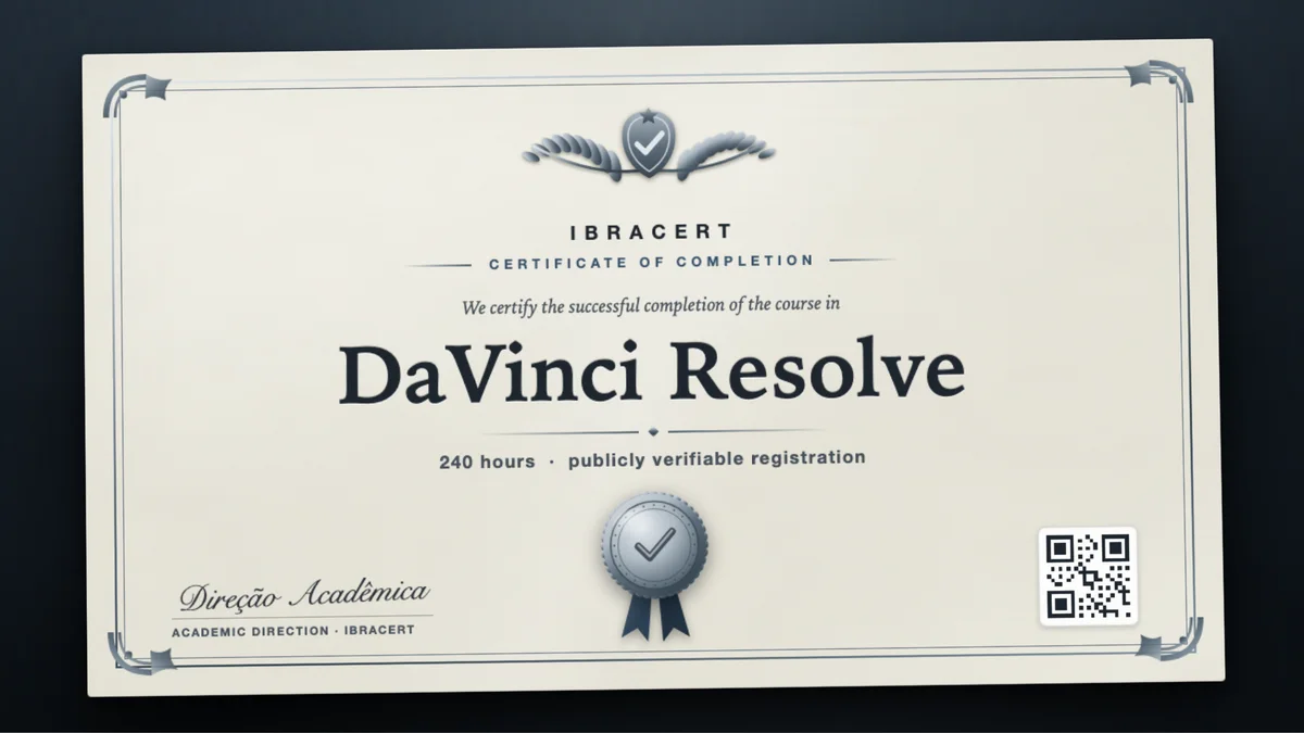 Cover of the DaVinci Resolve course