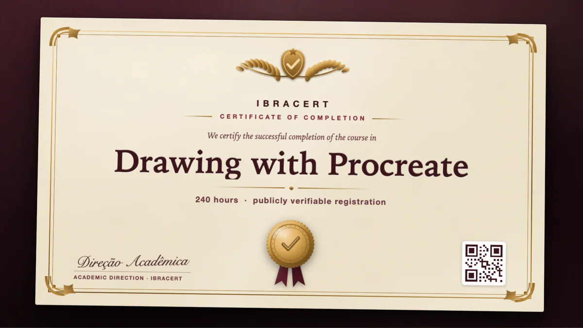 Cover of the Drawing with Procreate course