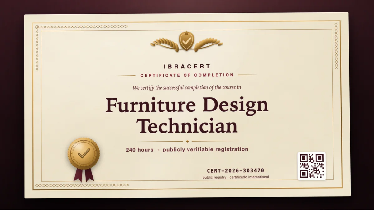 Cover of the Furniture Design Technician course