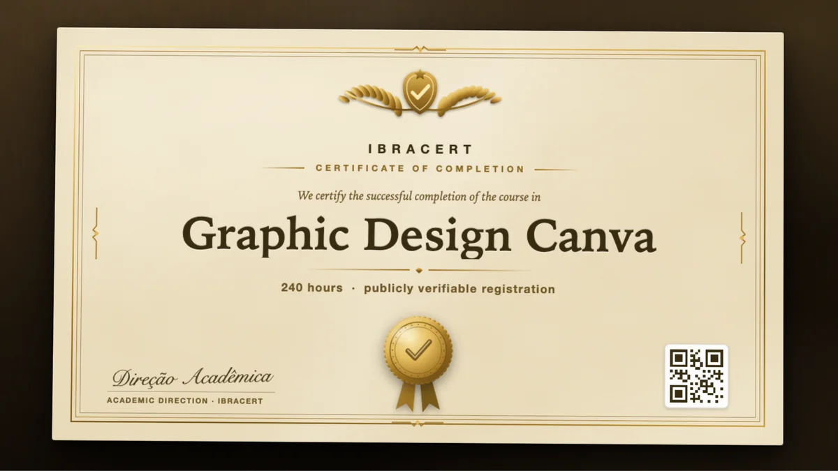 Cover of the Graphic Design Canva course