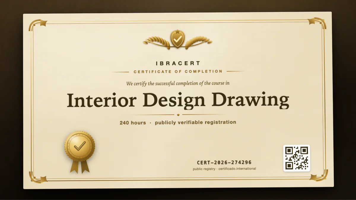 Cover of the Interior Design Drawing course