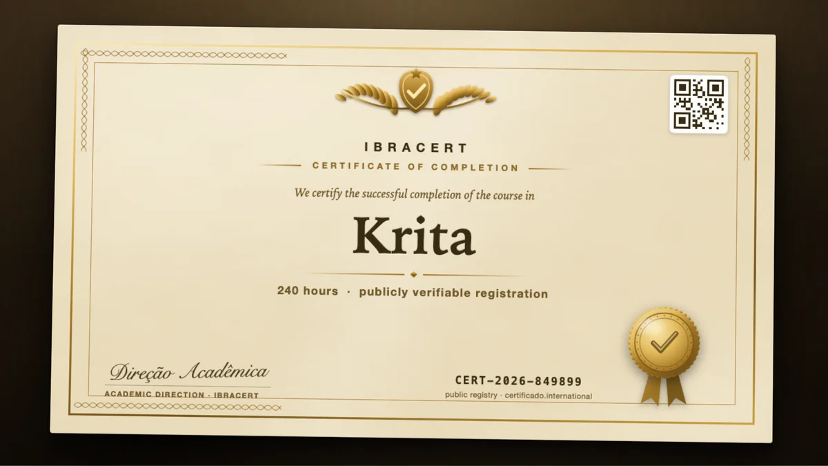 Cover of the Krita course