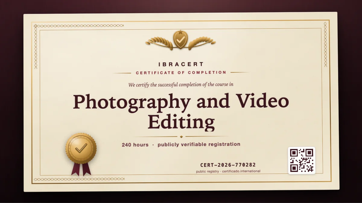 Cover of the Photography and Video Editing course