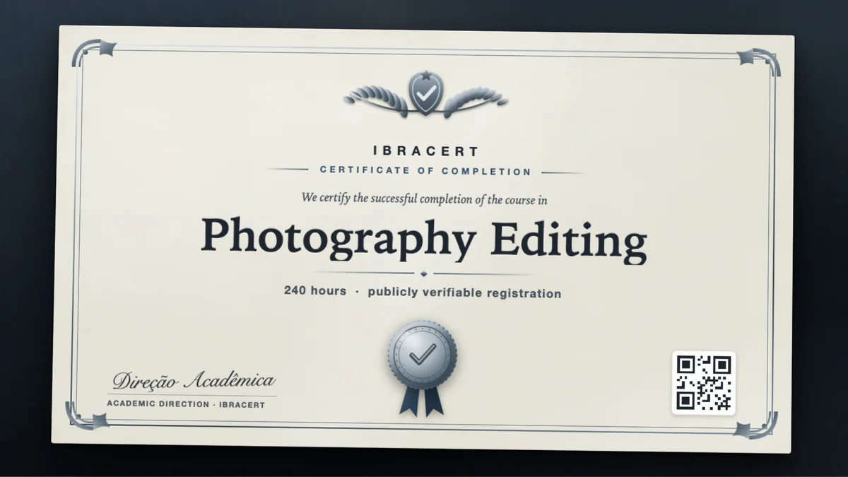 Cover of the Photography Editing course