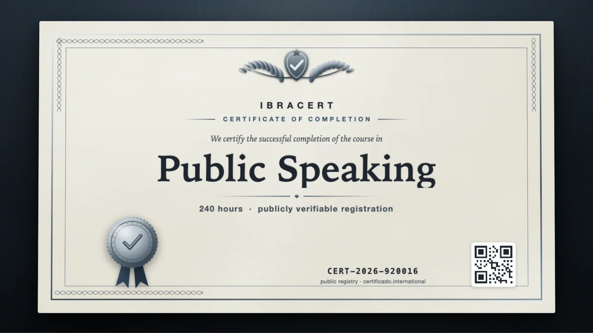 Cover of the Public Speaking course