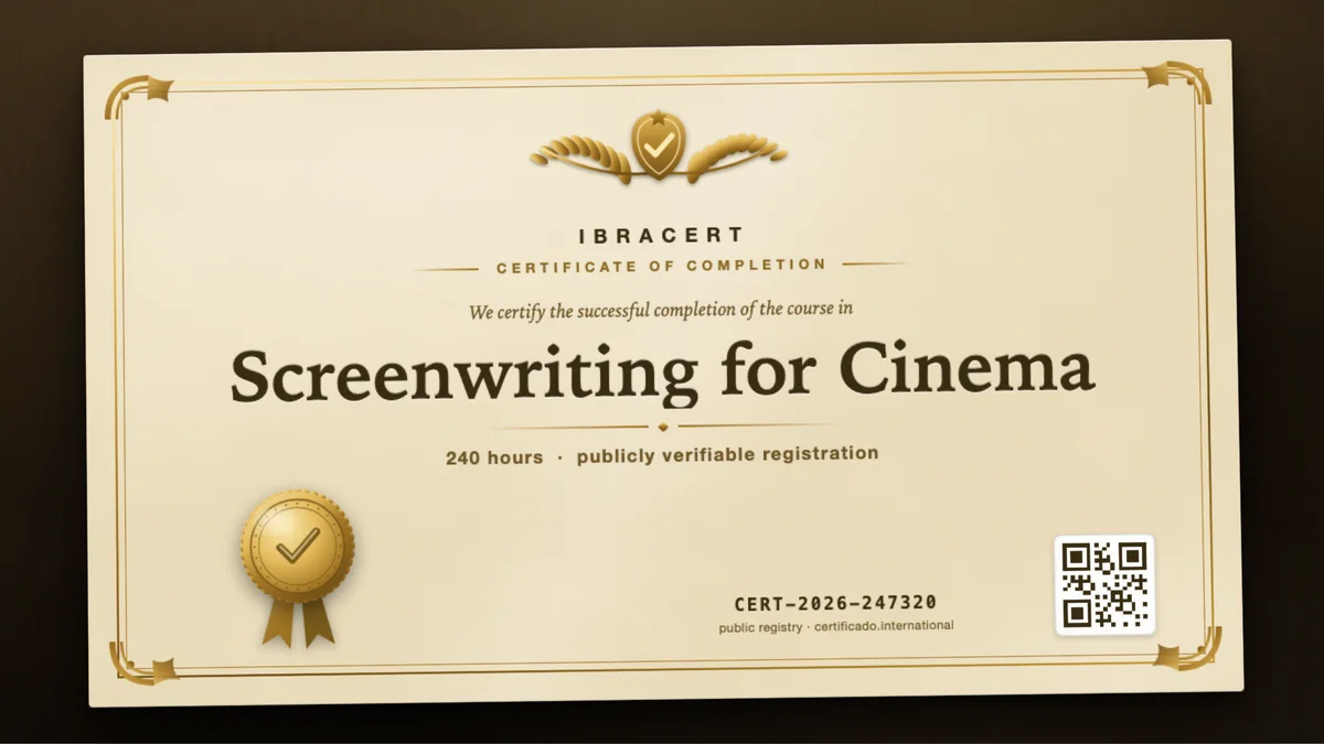 Cover of the Screenwriting for Cinema course
