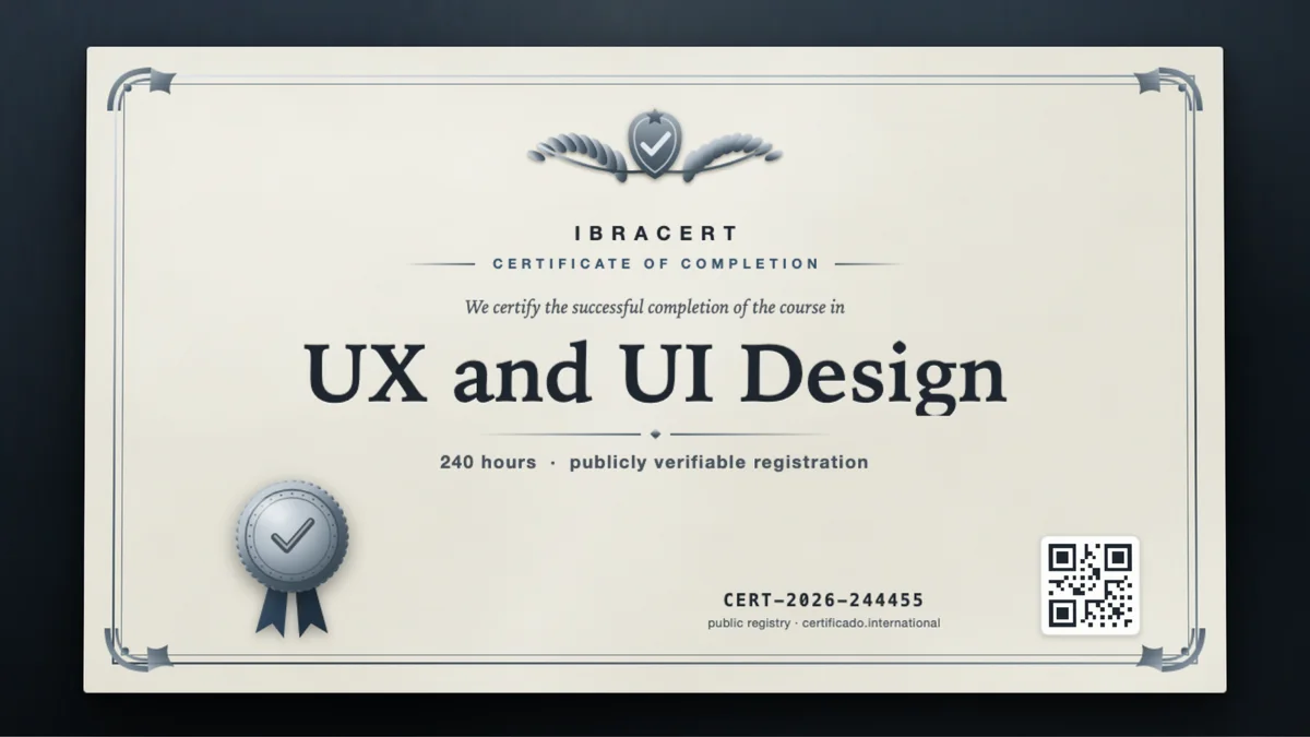 Cover of the UX and UI Design course