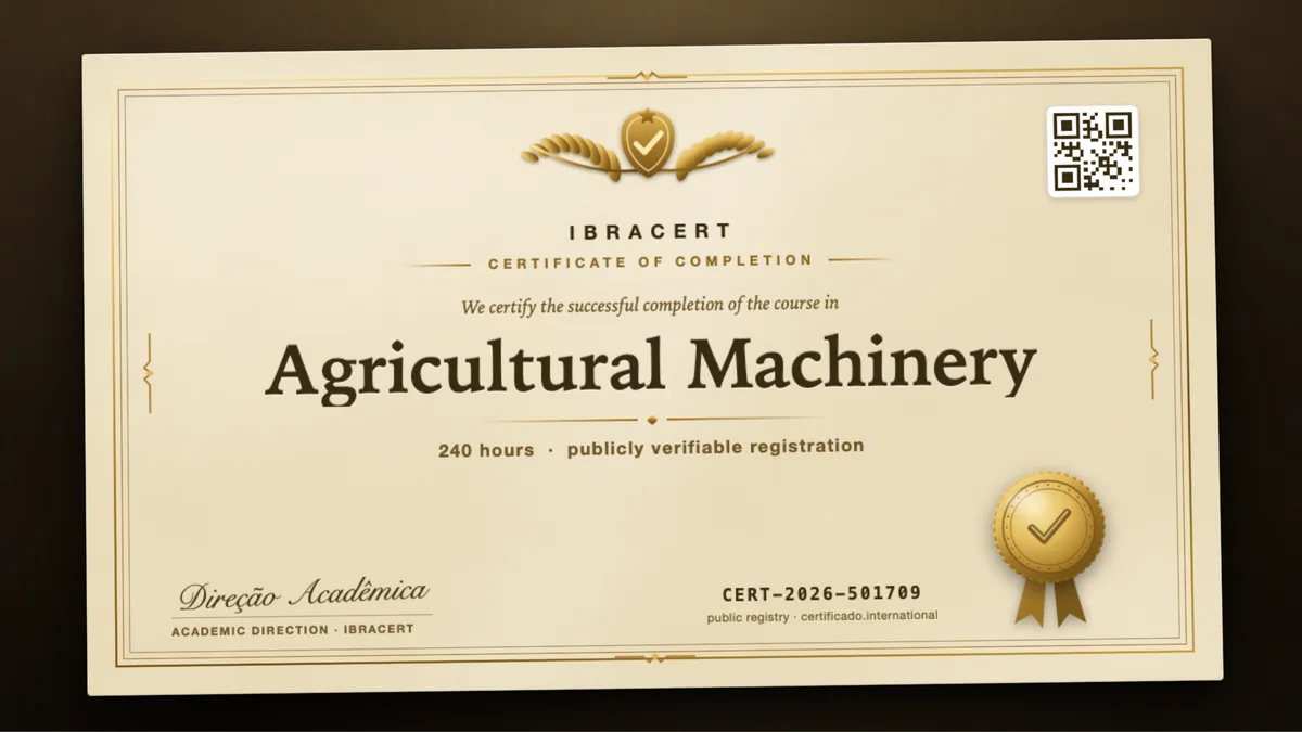 Cover of the Agricultural Machinery course