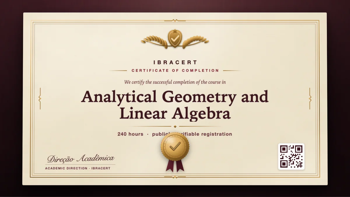 Cover of the Analytical Geometry and Linear Algebra course