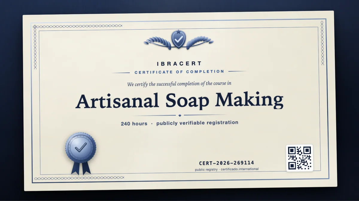Cover of the Artisanal Soap Making course