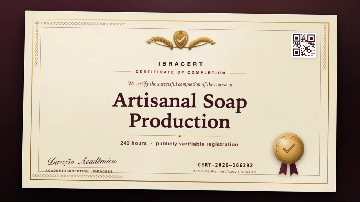 Cover of the Artisanal Soap Production course