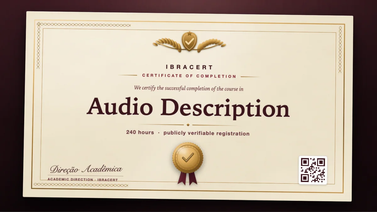 Cover of the Audio Description course