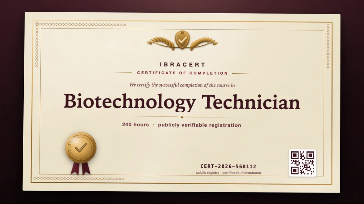 Cover of the Biotechnology Technician course