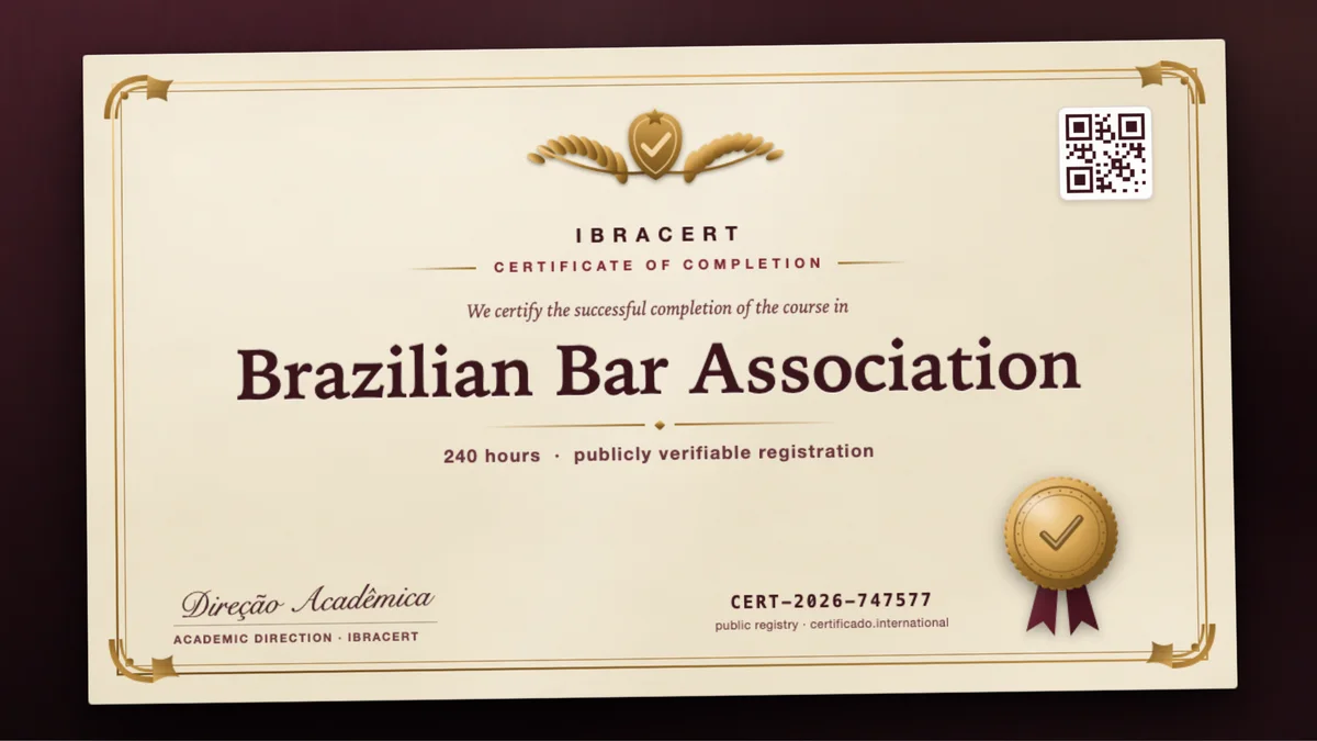 Cover of the Brazilian Bar Association course