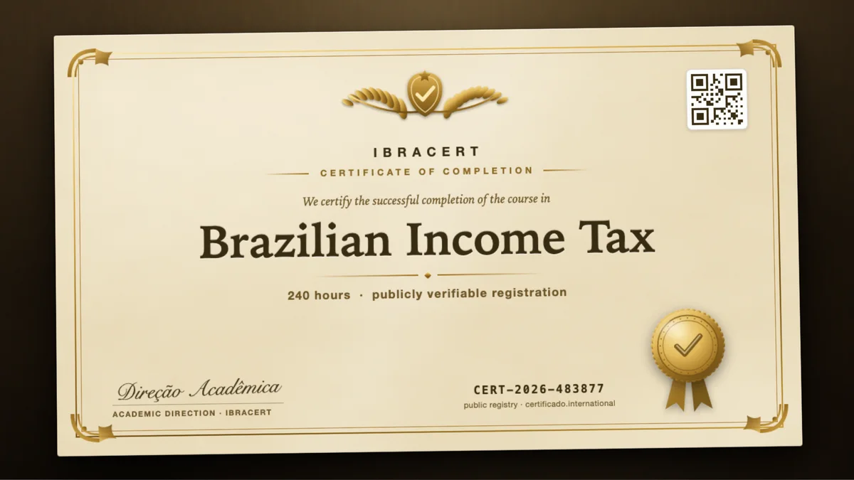Cover of the Brazilian Income Tax course