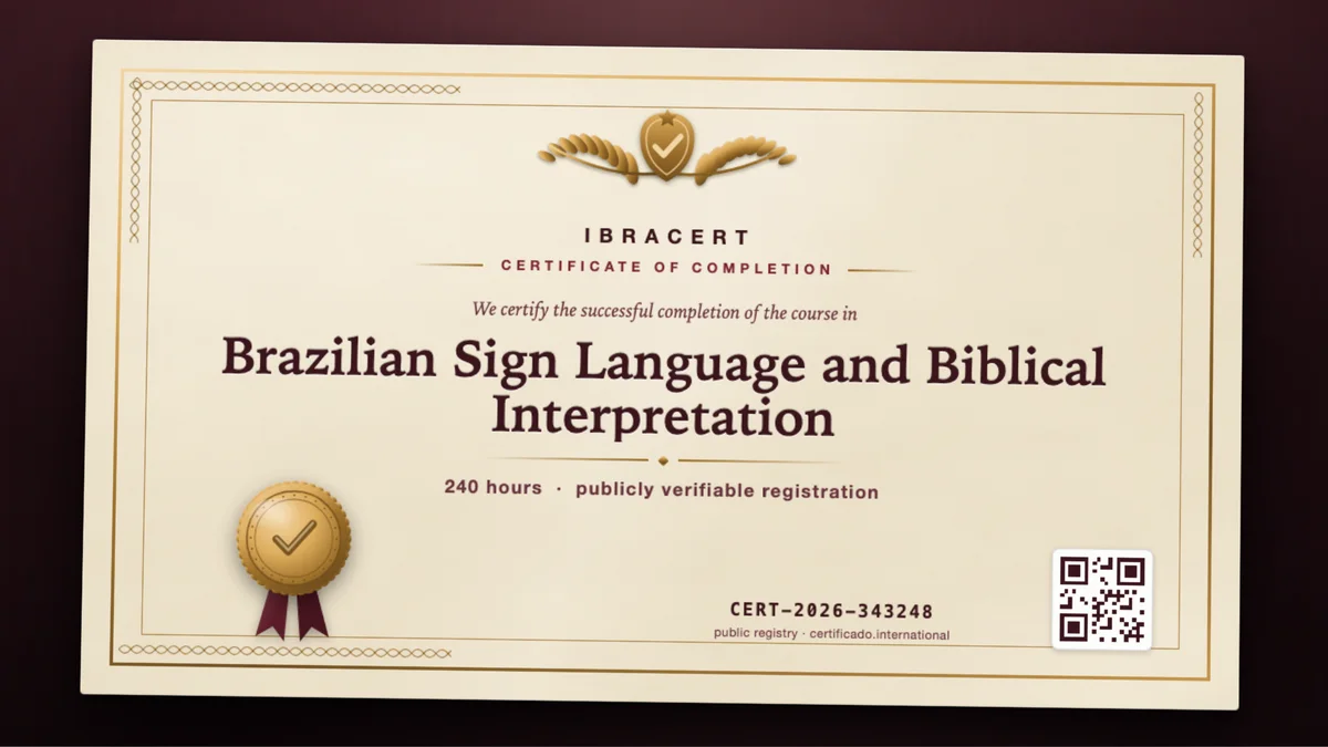 Cover of the Brazilian Sign Language and Biblical Interpretation course