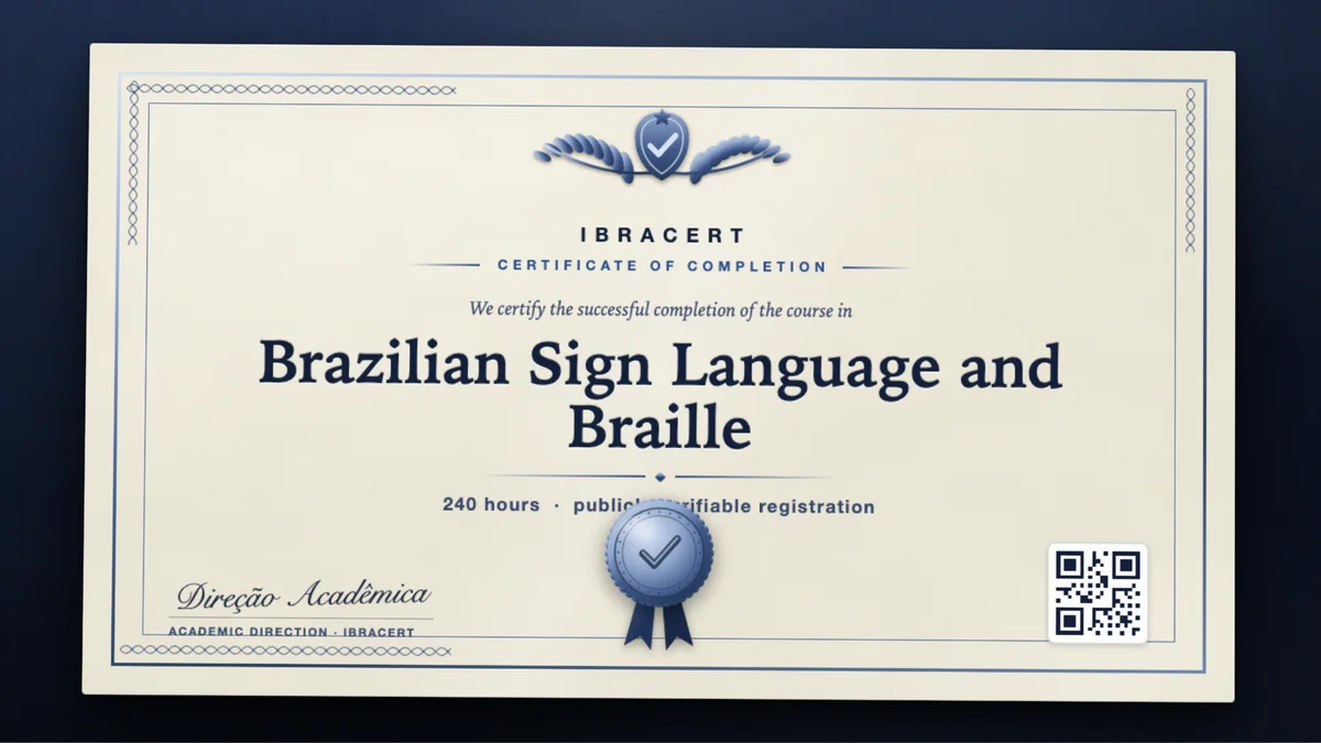 Cover of the Brazilian Sign Language and Braille course