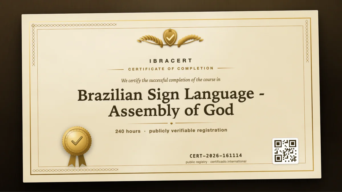 Cover of the Brazilian Sign Language - Assembly of God course