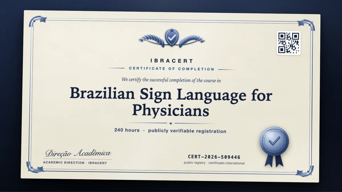 Cover of the Brazilian Sign Language for Physicians course