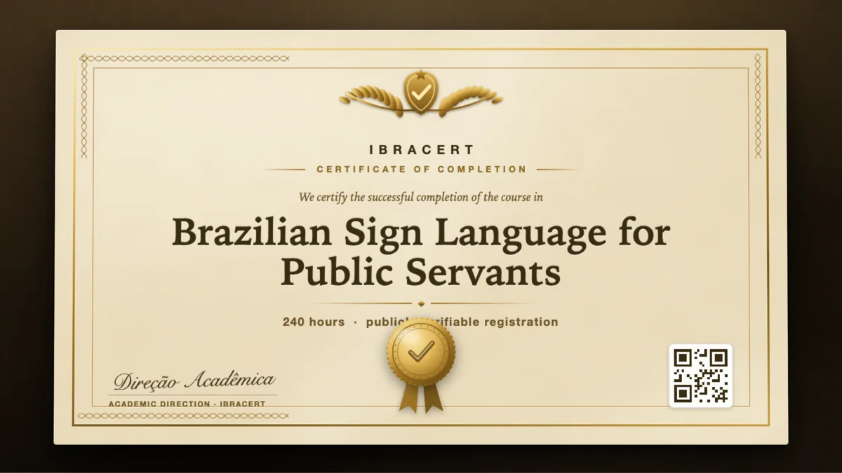 Cover of the Brazilian Sign Language for Public Servants course
