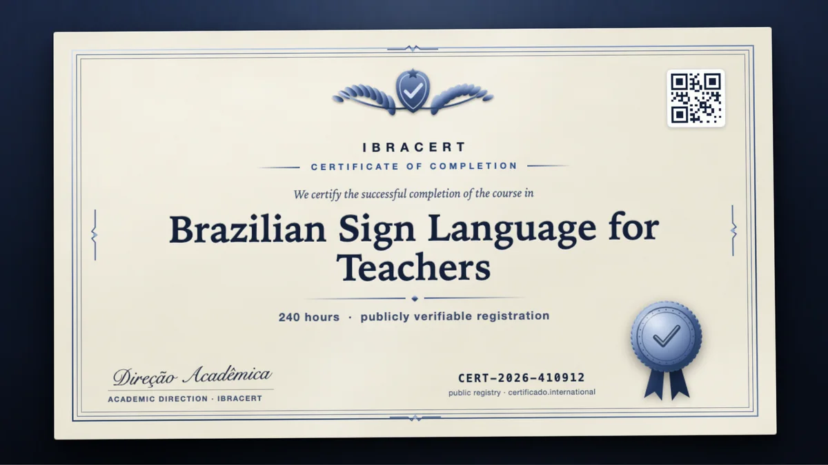 Cover of the Brazilian Sign Language for Teachers course