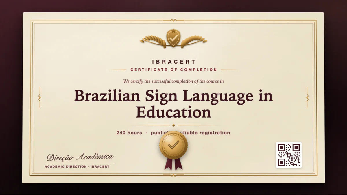 Cover of the Brazilian Sign Language in Education course