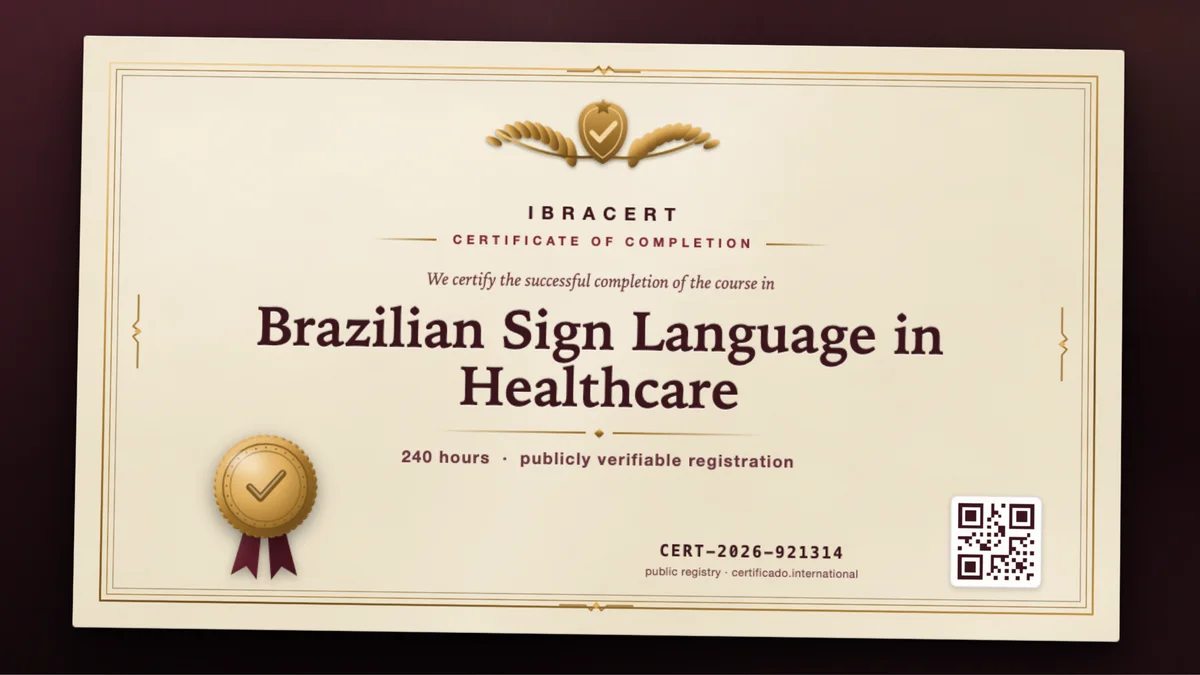Cover of the Brazilian Sign Language in Healthcare course