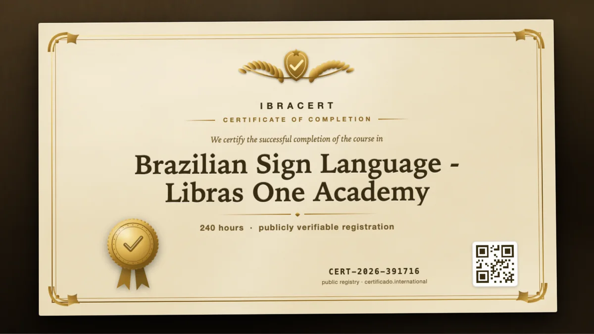 Cover of the Brazilian Sign Language - Libras One Academy course