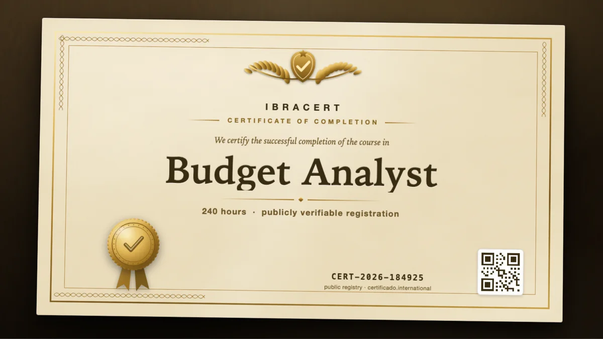Cover of the Budget Analyst course