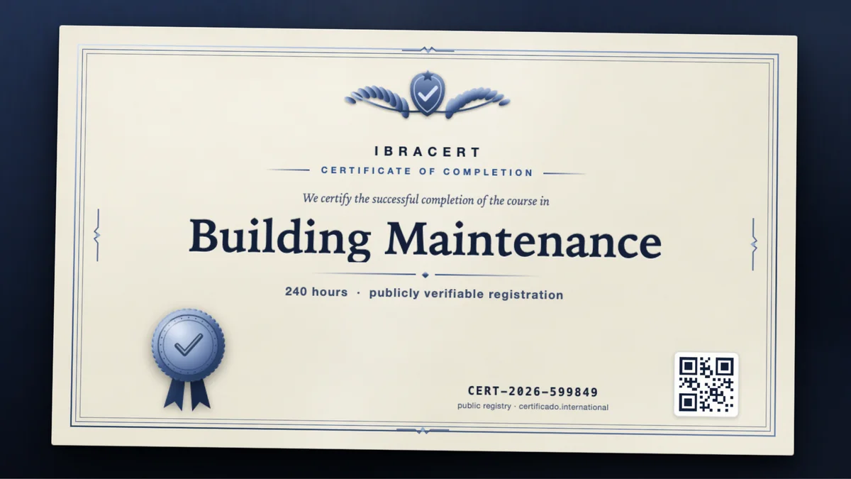 Cover of the Building Maintenance course