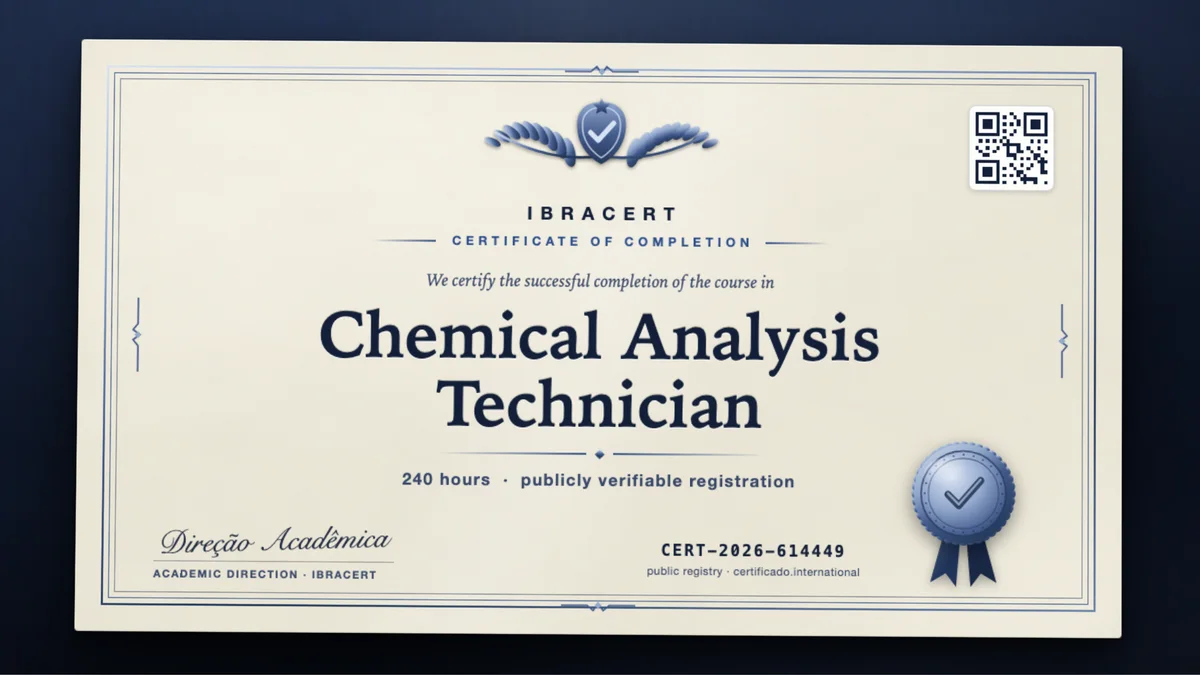Cover of the Chemical Analysis Technician course