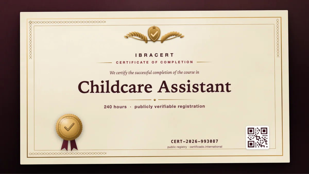 Cover of the Childcare Assistant course