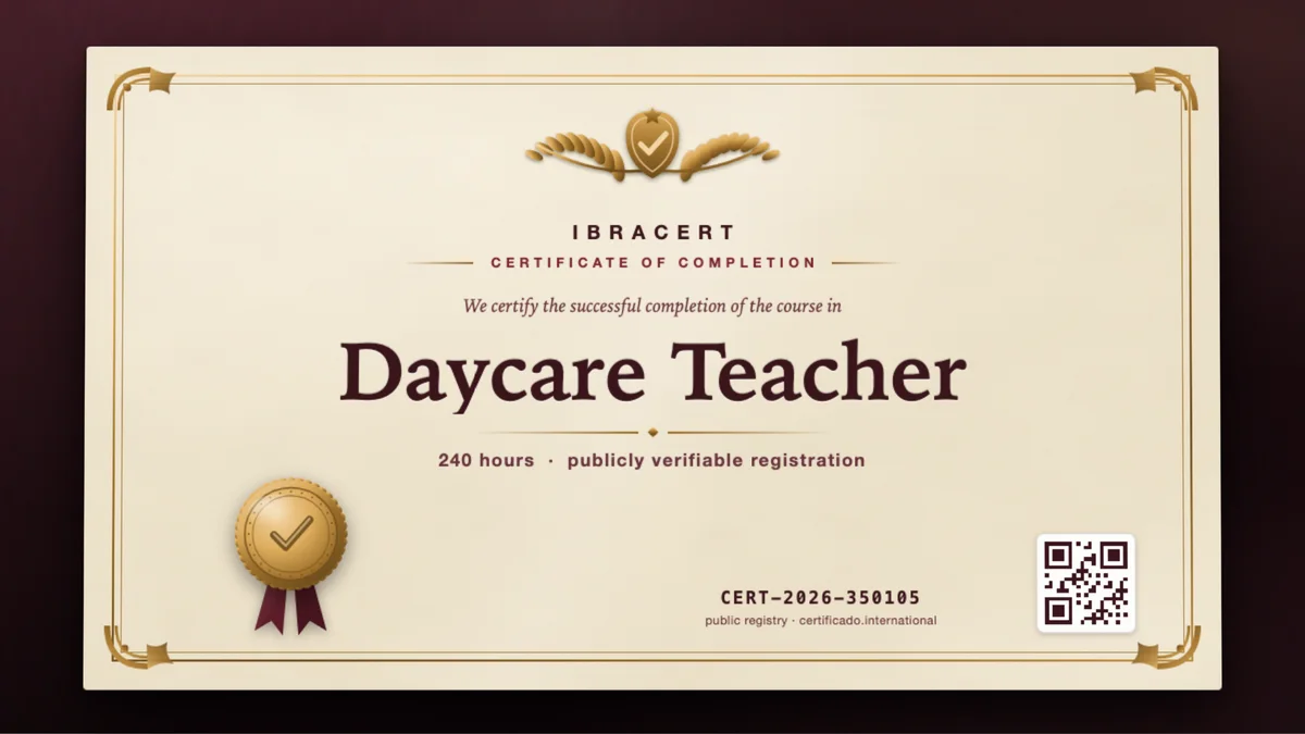 Cover of the Daycare Teacher course