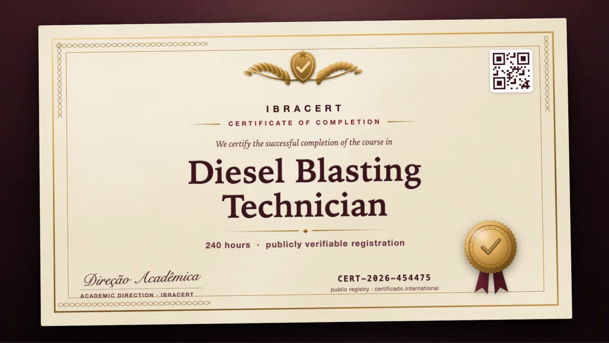 Cover of the Diesel Blasting Technician course