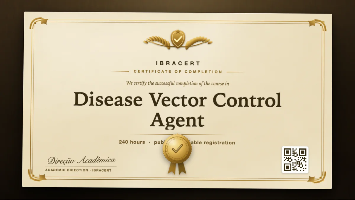Cover of the Disease Vector Control Agent course