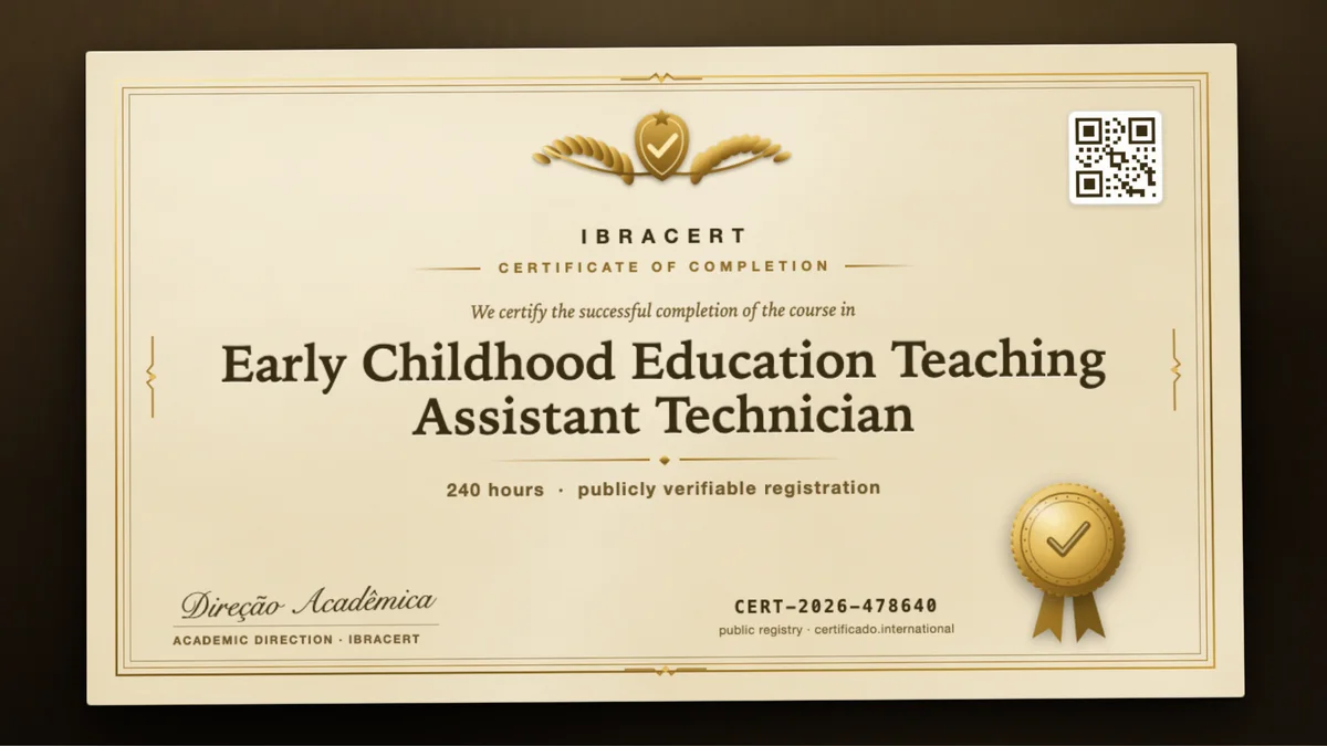 Cover of the Early Childhood Education Teaching Assistant Technician course