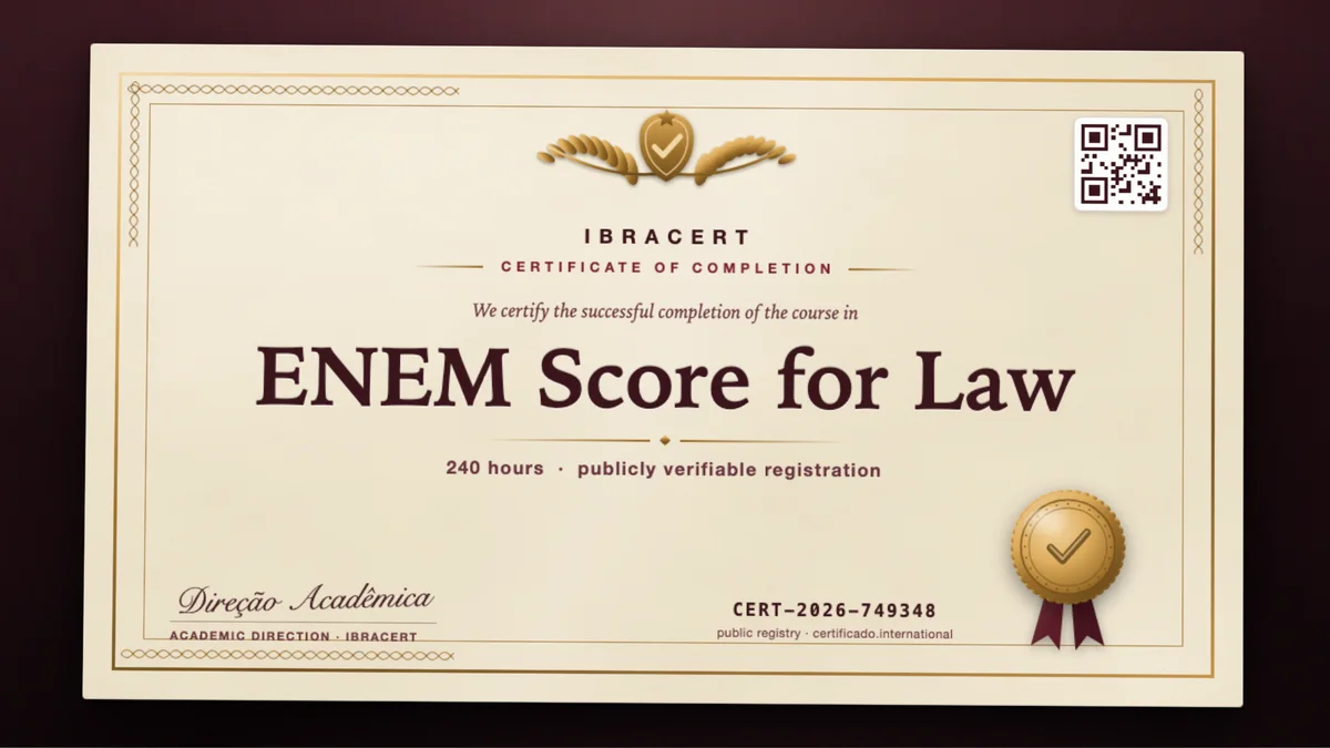 Cover of the ENEM Score for Law course