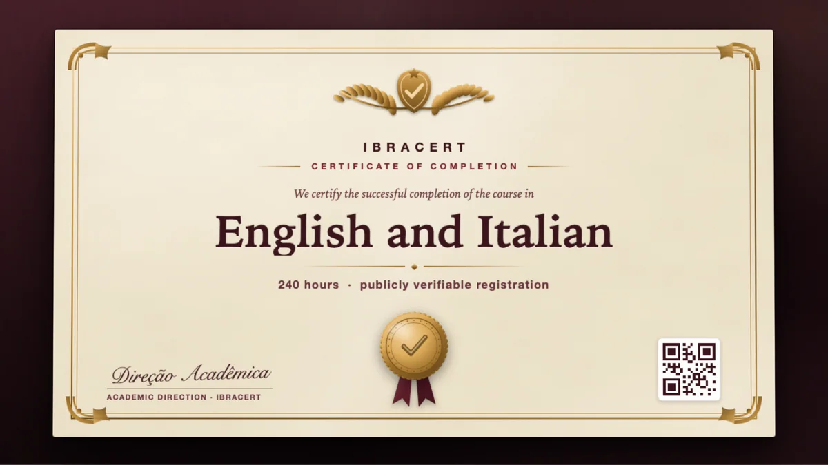 Cover of the English and Italian course
