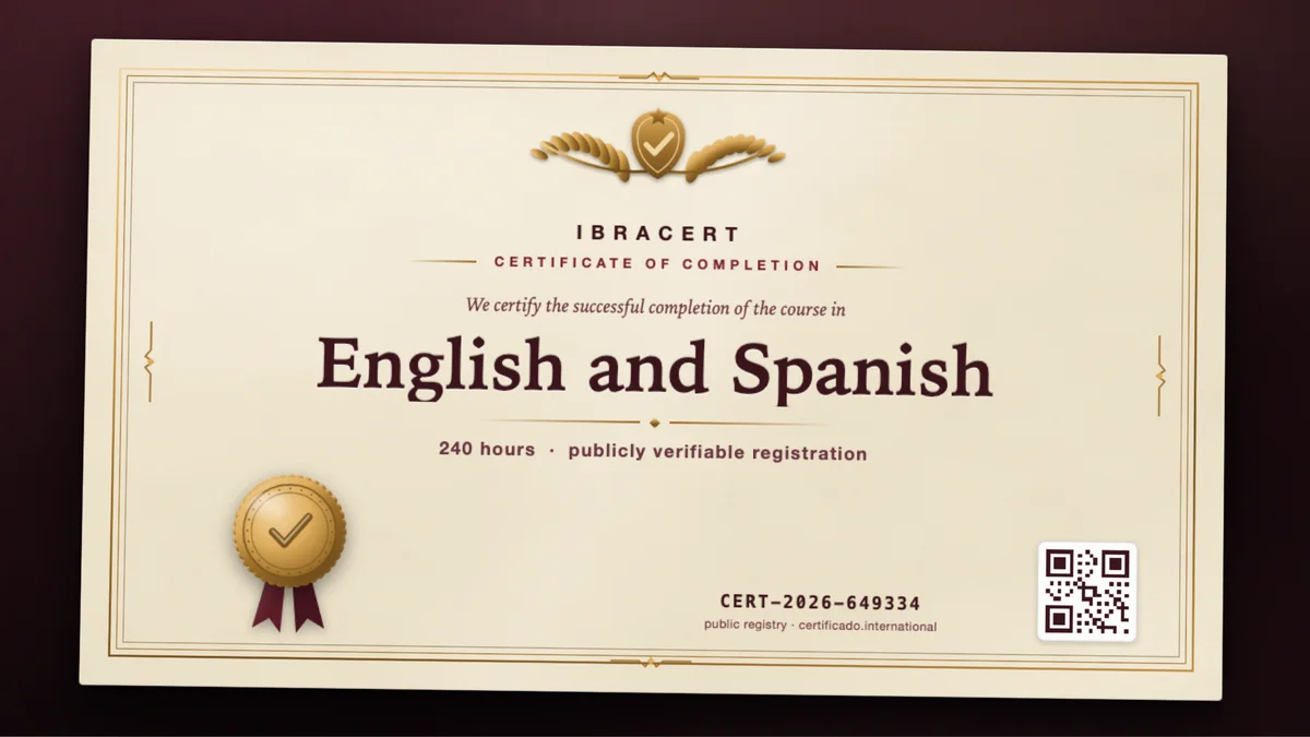 Cover of the English and Spanish course