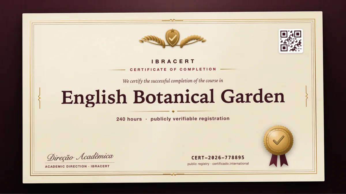 Cover of the English Botanical Garden course