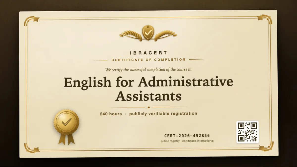 Cover of the English for Administrative Assistants course